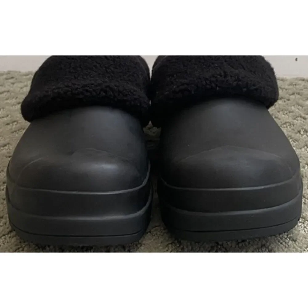 Hunter Black Faux Fur Clogs Men's Sz 9 New in Box